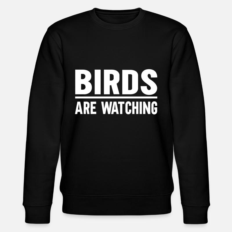 Birds Are Watching - Stanley/Stella Unisex Bio-Sweatshirt CHANGER  - Schwarz