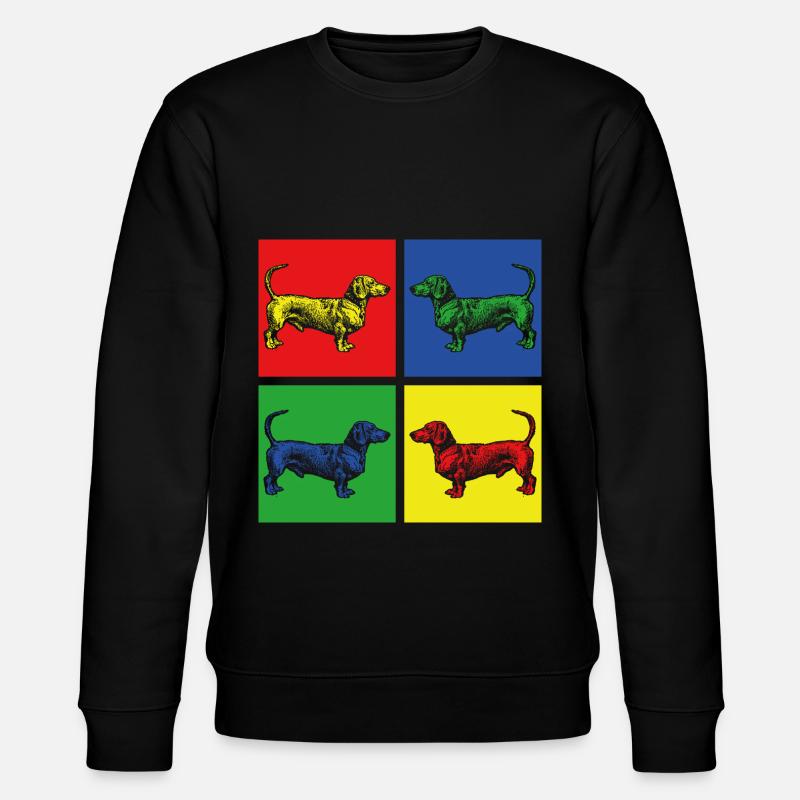 Dackel Hunde - Stanley/Stella Unisex Bio-Sweatshirt CHANGER  - Schwarz