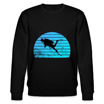 Taucher - Stanley/Stella Unisex Bio-Sweatshirt CHANGER  - Schwarz - Vorne - Nik (191cm) & Marisol (170cm)