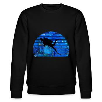 Taucher - Stanley/Stella Unisex Bio-Sweatshirt CHANGER  - Schwarz - Vorne - Nik (191cm) & Marisol (170cm)