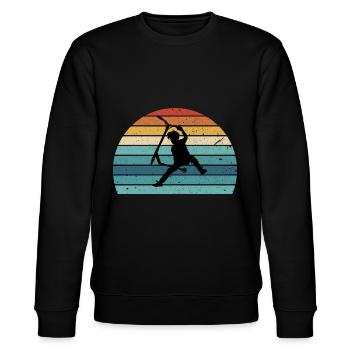 Freestyle-Roller - Stanley/Stella Unisex Bio-Sweatshirt CHANGER  - Schwarz - Vorne - Nik (191cm) & Marisol (170cm)