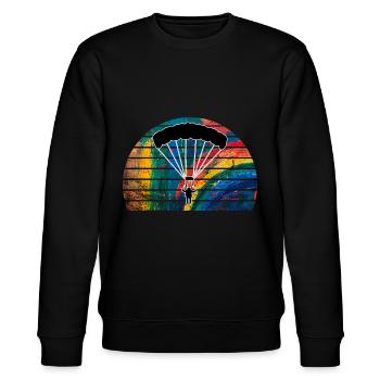 parachute - Sweat bio CHANGER Stanley/Stella Unisexe - noir - Devant - Nik (191cm) & Marisol (170cm)
