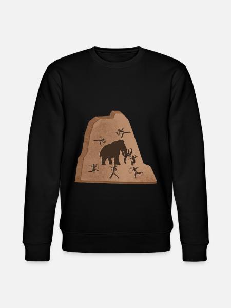 Mammut Steinzeit - Stanley/Stella Unisex Bio-Sweatshirt CHANGER  - Schwarz