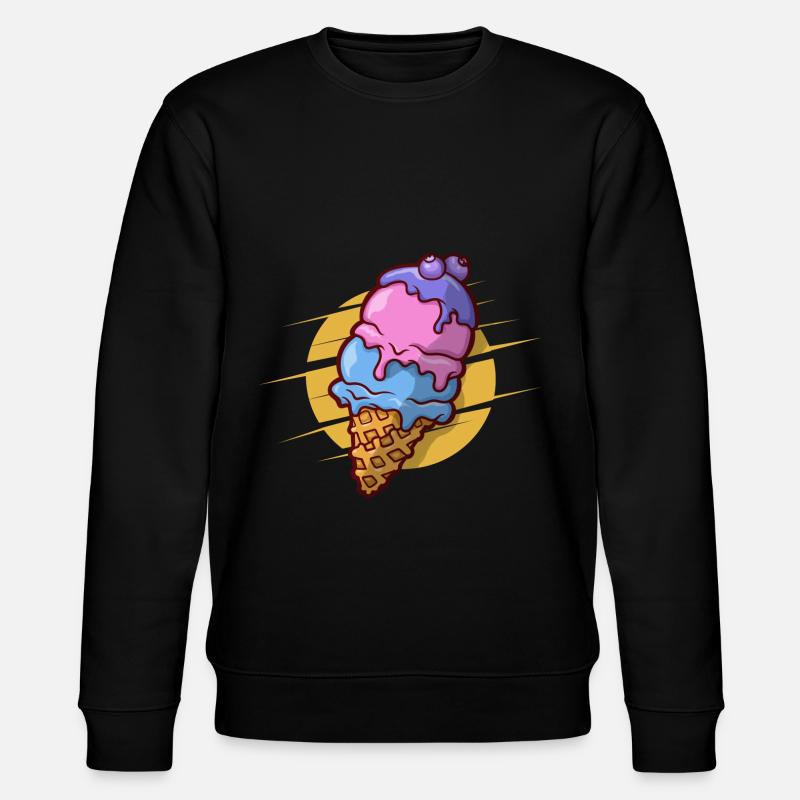 Crème glacée aux bleuets - Sweat bio CHANGER Stanley/Stella Unisexe - noir