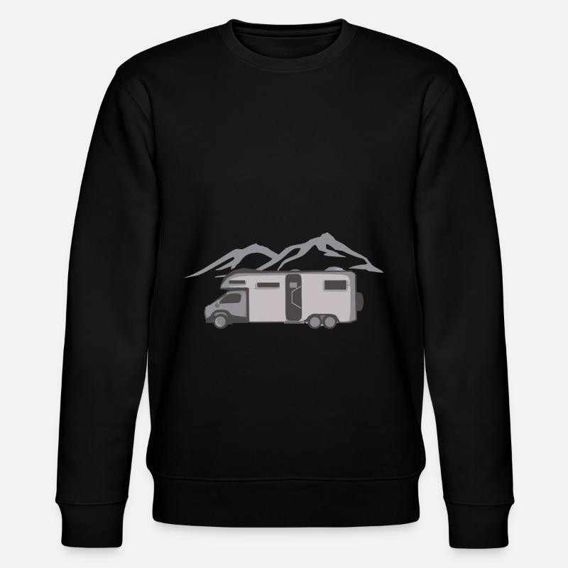Camping camper van - Stanley/Stella CHANGER Unisex Organic Sweatshirt - black