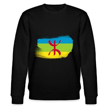 Amazigh - Stanley/Stella Unisex Bio-Sweatshirt CHANGER  - Schwarz - Vorne - Nik (191cm) & Marisol (170cm)
