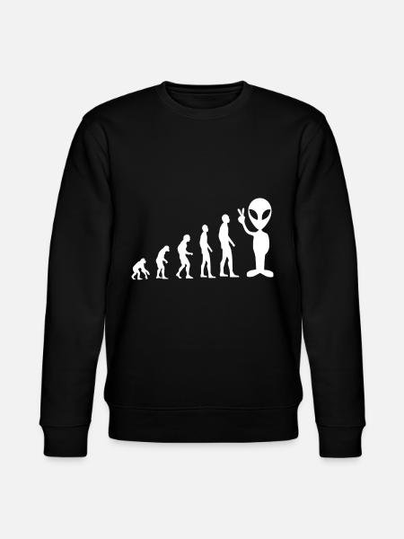 ECG Heartbeat Heartbeat UFO Alien - Stanley/Stella CHANGER Unisex Organic Sweatshirt - black