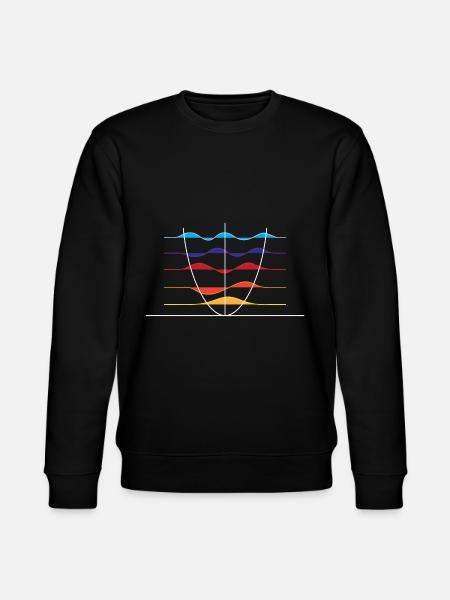 Physics wave overlay - Stanley/Stella CHANGER Unisex Organic Sweatshirt - black