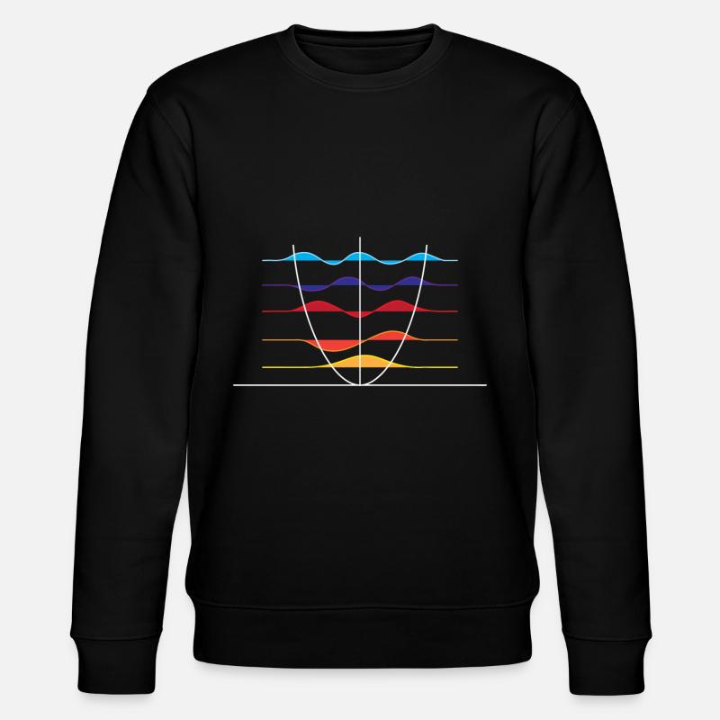 Physics wave overlay - Stanley/Stella CHANGER Unisex Organic Sweatshirt - black
