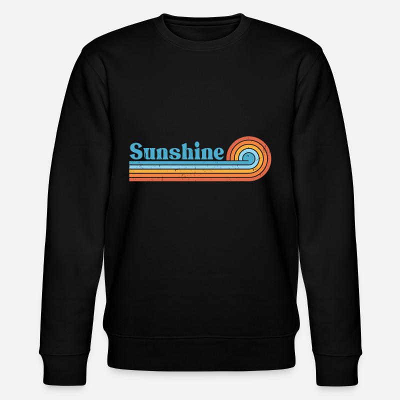 Sunshine Retro - Stanley/Stella Unisex Bio-Sweatshirt CHANGER  - Schwarz