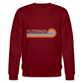 Filmemacher - Stanley/Stella Unisex Bio-Sweatshirt CHANGER  - Burgunderrot - Vorne - Nik (191cm) & Marisol (170cm)