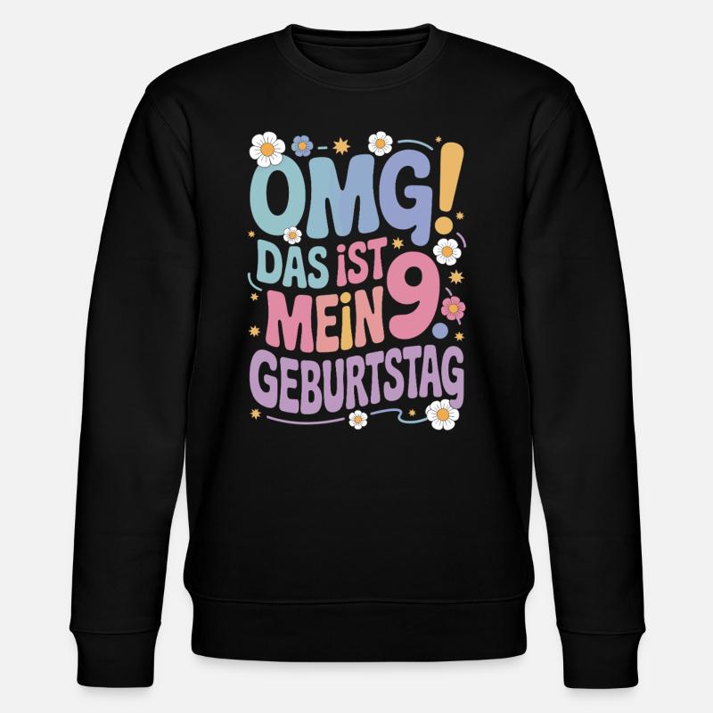 9. Geburtstag Mädchen Das Ist Mein 9. Geburtstag - Stanley/Stella Unisex Bio-Sweatshirt CHANGER  - Schwarz