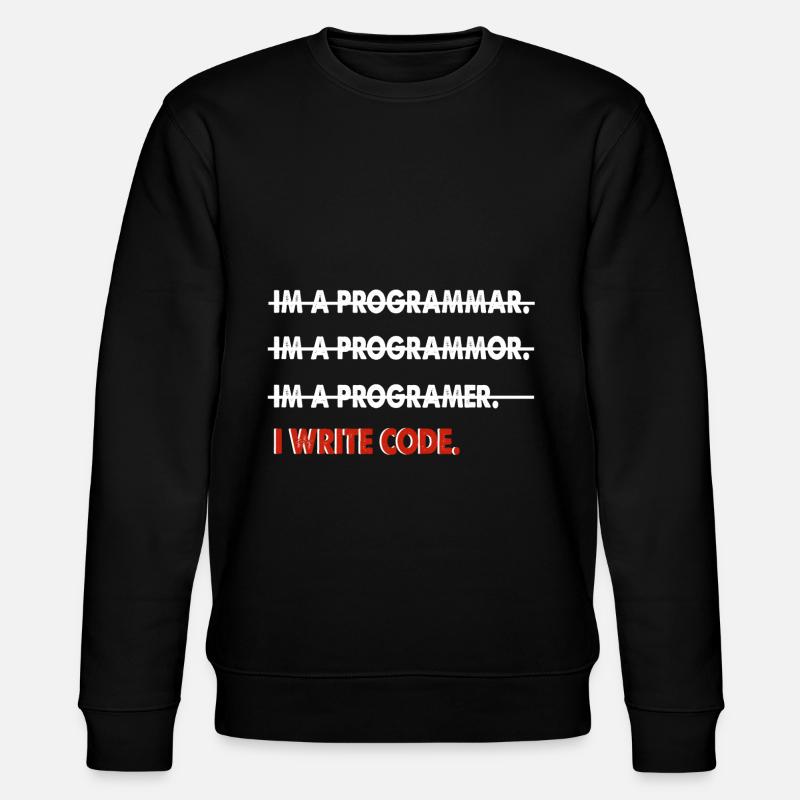 Programmierer Coder lustig Geschenk - Stanley/Stella Unisex Bio-Sweatshirt CHANGER - Schwarz