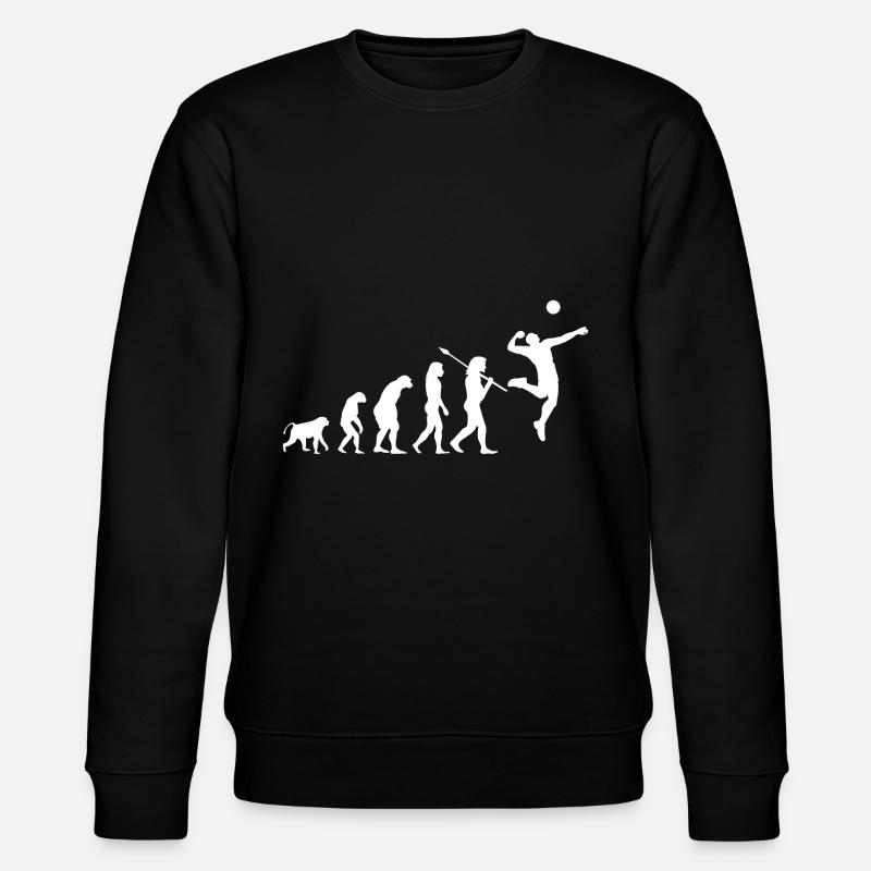 Volleyball Evolution - Stanley/Stella CHANGER Unisex Organic Sweatshirt - black
