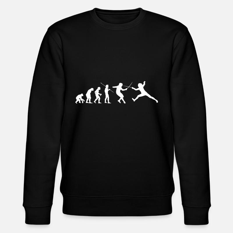 Fechten Evolution - Stanley/Stella Unisex Bio-Sweatshirt CHANGER  - Schwarz