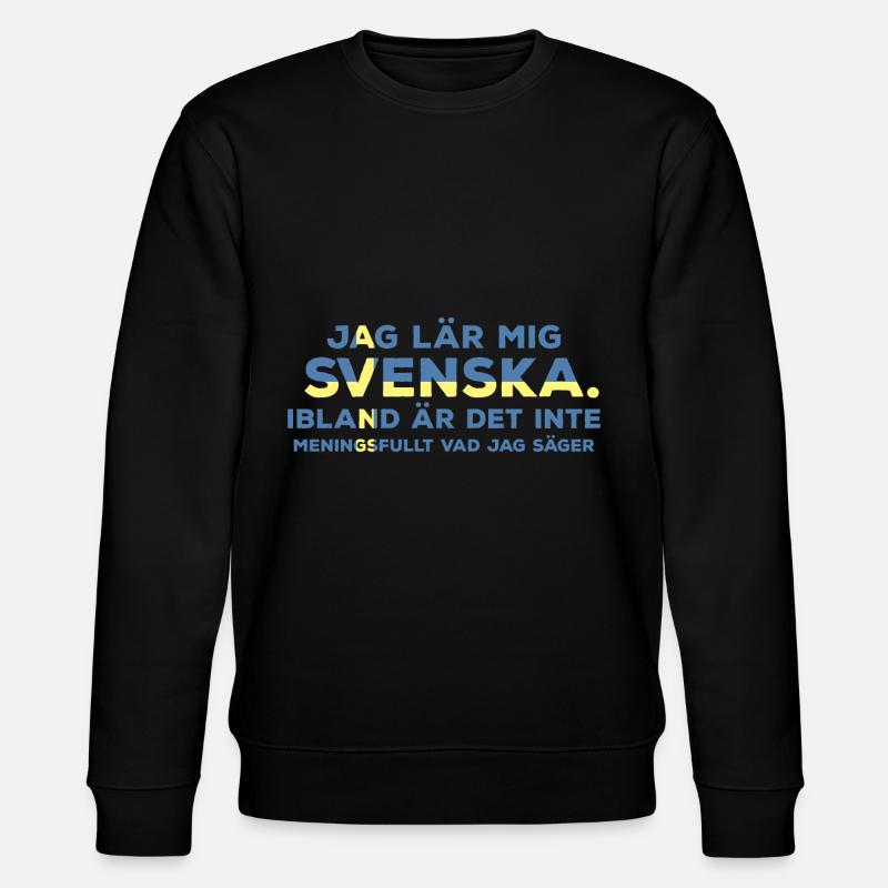 Learn Swedish - Stanley/Stella CHANGER Unisex Organic Sweatshirt - black
