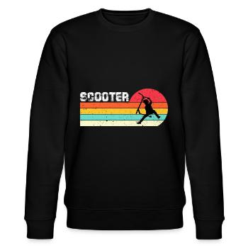 Freestyle Roller - Stanley/Stella Unisex Bio-Sweatshirt CHANGER  - Schwarz - Vorne - Nik (191cm) & Marisol (170cm)