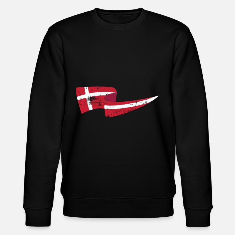 Dänische Flagge - Stanley/Stella Unisex Bio-Sweatshirt CHANGER  - Schwarz
