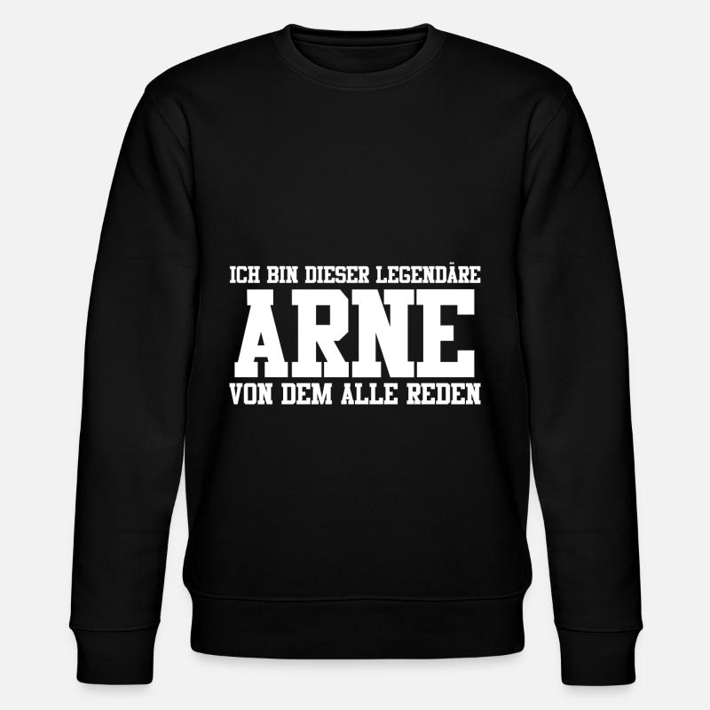 Arne Name Design - Stanley/Stella Unisex Bio-Sweatshirt CHANGER  - Schwarz