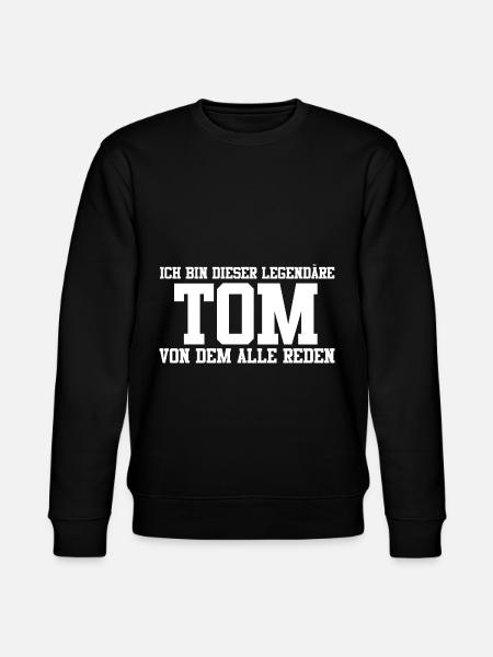 Tom Name Design - Stanley/Stella Unisex Bio-Sweatshirt CHANGER - Schwarz