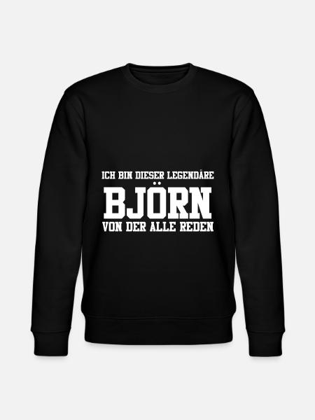 Björn Name Design - Stanley/Stella Unisex Bio-Sweatshirt CHANGER - Schwarz