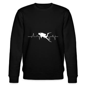 Taucher - Stanley/Stella Unisex Bio-Sweatshirt CHANGER  - Schwarz - Vorne - Nik (191cm) & Marisol (170cm)
