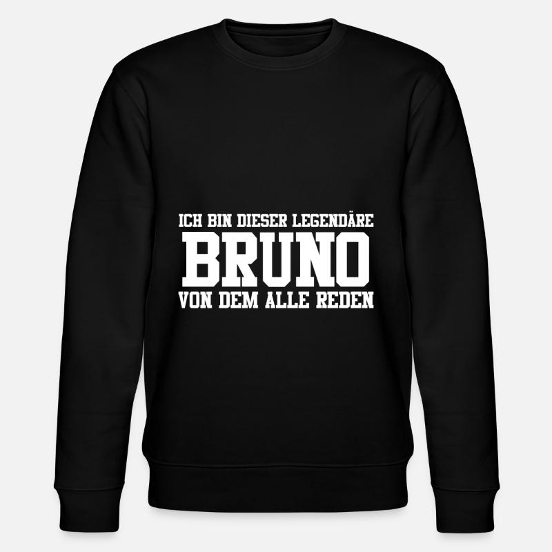 Bruno Name Design - Stanley/Stella Unisex Bio-Sweatshirt CHANGER  - Schwarz
