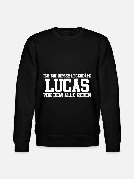 Lucas Name Design - Stanley/Stella Unisex Bio-Sweatshirt CHANGER - Schwarz