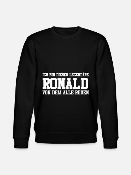 Ronald Name Design - Stanley/Stella Unisex Bio-Sweatshirt CHANGER - Schwarz