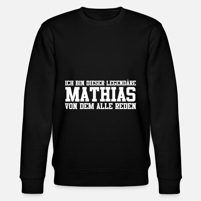Mathias Name Design - Stanley/Stella Unisex Bio-Sweatshirt CHANGER  - Schwarz