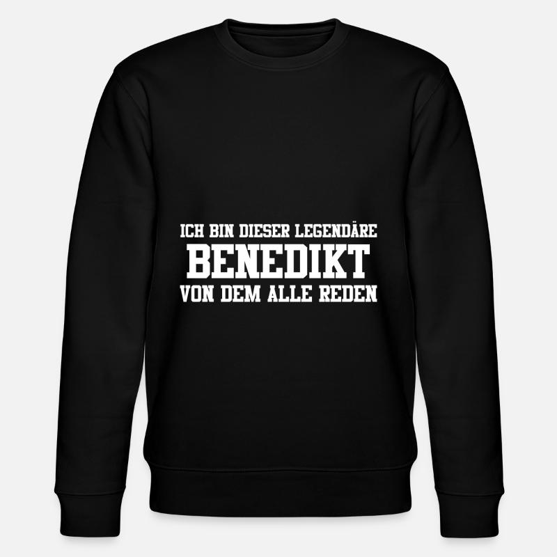 Benedikt Name Design - Stanley/Stella Unisex Bio-Sweatshirt CHANGER  - Schwarz