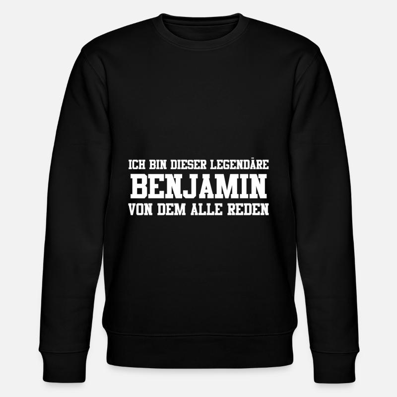 Benjamin Name Design - Stanley/Stella Unisex Bio-Sweatshirt CHANGER  - Schwarz