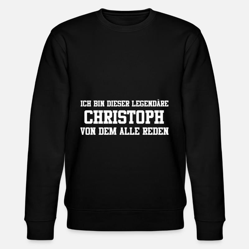 Christoph Name Design - Stanley/Stella Unisex Bio-Sweatshirt CHANGER  - Schwarz