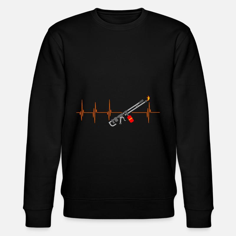 Flammenwerfer Schneeräumung Geschenk - Stanley/Stella Unisex Bio-Sweatshirt CHANGER  - Schwarz
