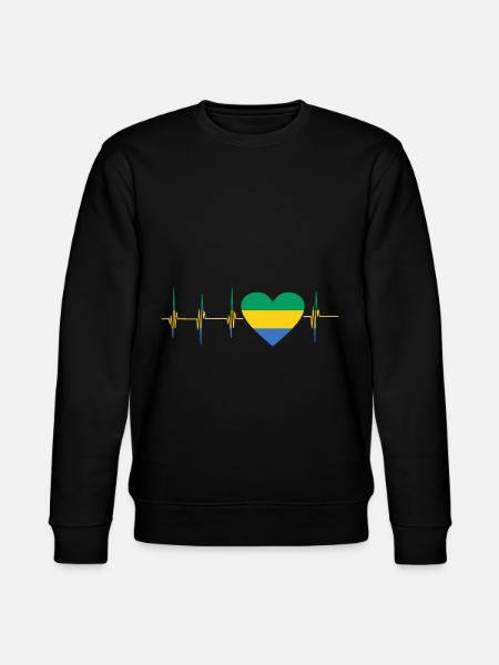 Gabon Africa Gift Idea - Stanley/Stella CHANGER Unisex Organic Sweatshirt - black