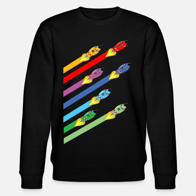 Raketen Renn - Stanley/Stella Unisex Bio-Sweatshirt CHANGER  - Schwarz