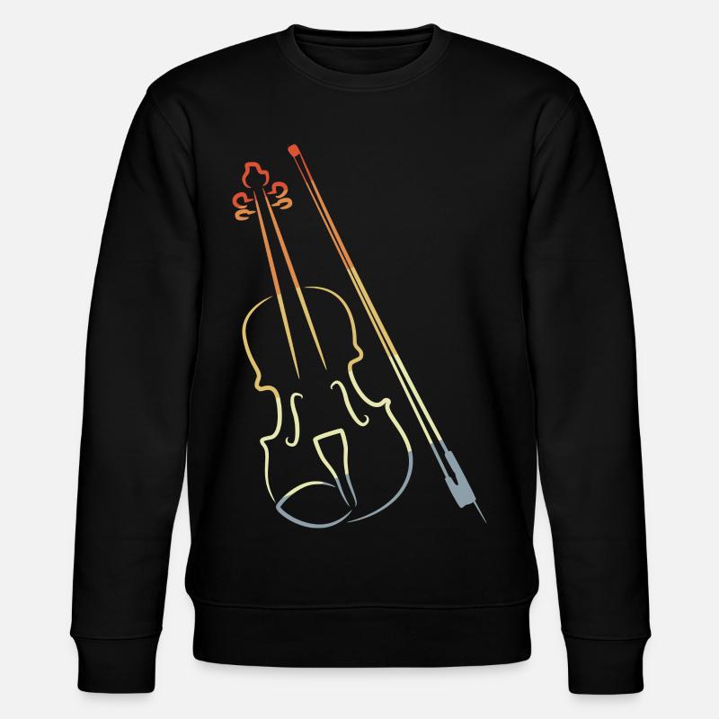 Violine und Bogen - Stanley/Stella Unisex Bio-Sweatshirt CHANGER  - Schwarz