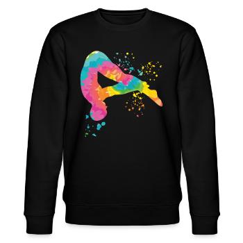 Diving, Synchronized Diving, Artistic Jumping - Stanley/Stella CHANGER Unisex Organic Sweatshirt - black - Front - Nik (191cm) & Marisol (170cm)
