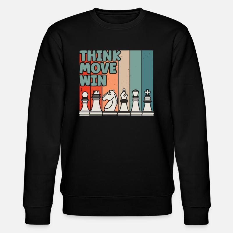 Chess Think Move Win - Stanley/Stella CHANGER Unisex Organic Sweatshirt - black