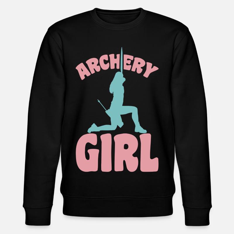 Bogenschützin Mädchen - Stanley/Stella Unisex Bio-Sweatshirt CHANGER  - Schwarz