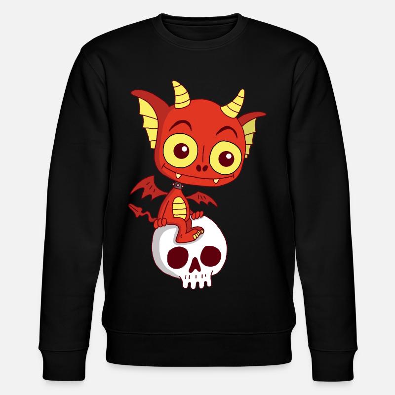 Kleiner Dämon rastet - Stanley/Stella Unisex Bio-Sweatshirt CHANGER  - Schwarz