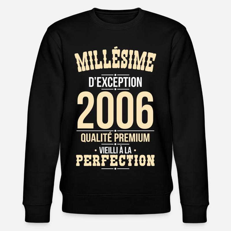 2006 – Millésime d’exception – Qualité premium - Sweat bio CHANGER Stanley/Stella Unisexe - noir