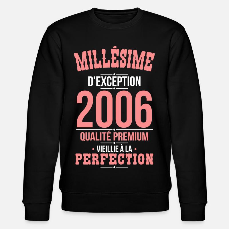 2006 – Millésime d’exception – Qualité premium - Sweat bio CHANGER Stanley/Stella Unisexe - noir