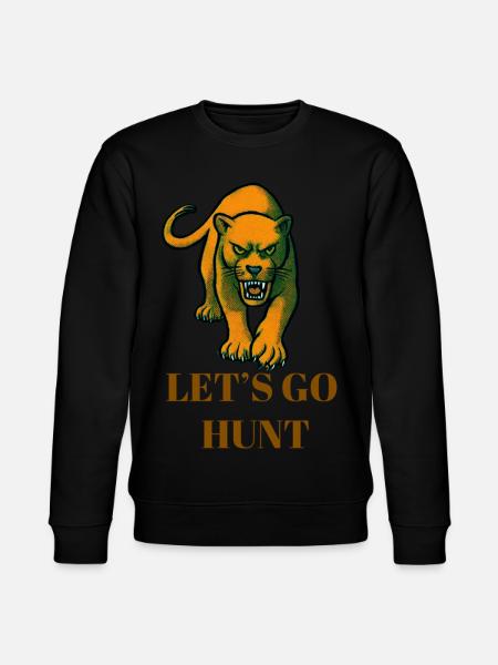 Lets Go Hunt Panther  - Stanley/Stella CHANGER Unisex Organic Sweatshirt - black