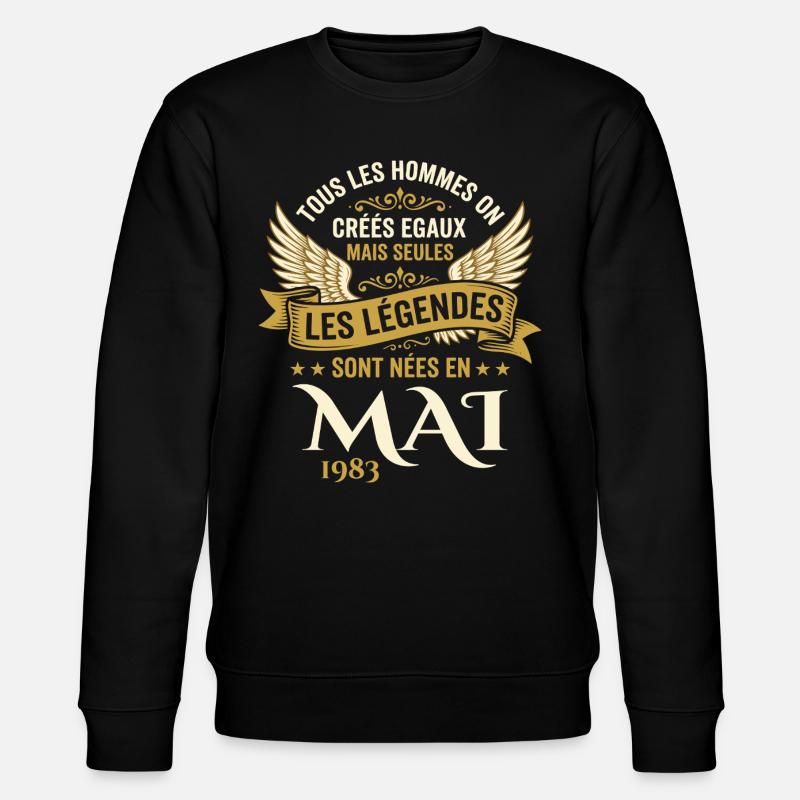 Anniversaire Mai 1983 - Sweat bio CHANGER Stanley/Stella Unisexe - noir