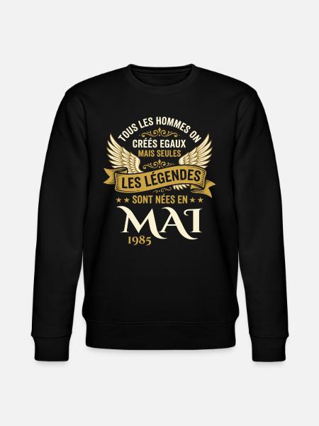 Anniversaire Mai 1985 - Sweat bio CHANGER Stanley/Stella Unisexe - noir