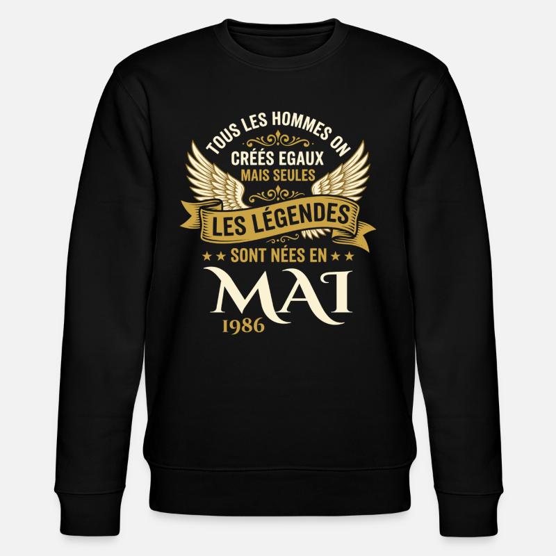 Anniversaire Mai 1986 - Sweat bio CHANGER Stanley/Stella Unisexe - noir