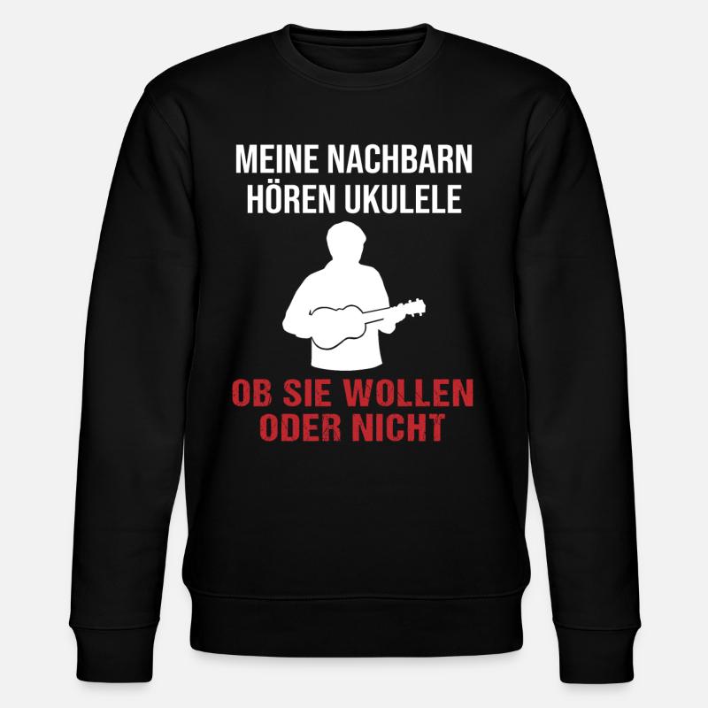 Ukulele Klang Nachbarns Freude Geschenk - Stanley/Stella Unisex Bio-Sweatshirt CHANGER - Schwarz