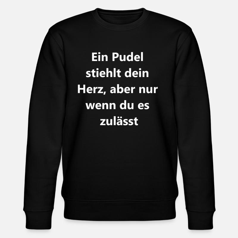 Süßes Pudel-Herz-Geschenk - Stanley/Stella Unisex Bio-Sweatshirt CHANGER  - Schwarz
