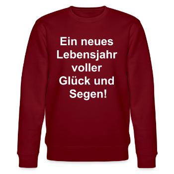 Gift for you - Stanley/Stella CHANGER Unisex Organic Sweatshirt - burgundy - Front - Nik (191cm) & Marisol (170cm)